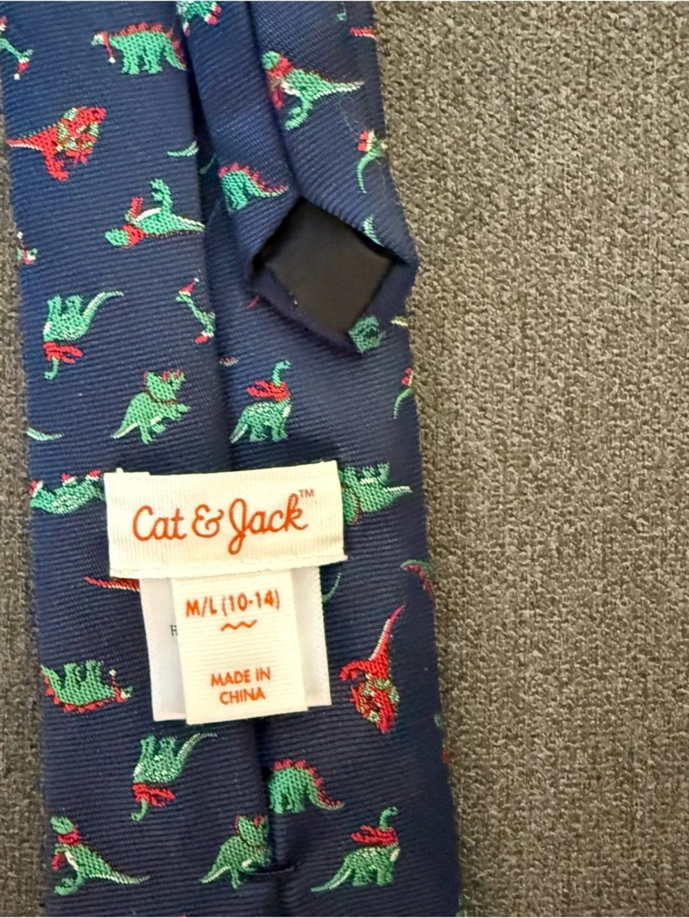 Cat & Jack Kids Pre-Tied Dino Navy and Light Blue Ties